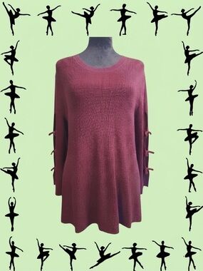 Faith & Zoe NWT Balletcore Coquette Cottagecore Girlhoodcore Twee Bow Sweater L